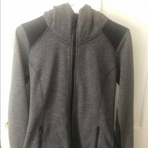 EUC Athleta Stronger Hoodie Jacket Heather Gray